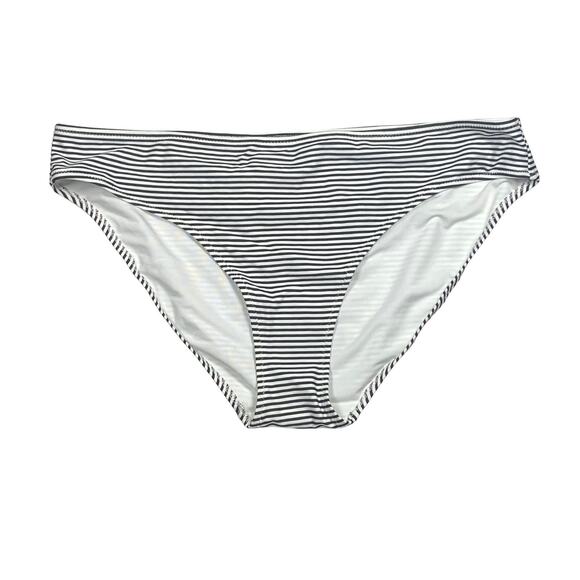 Aerie Swimsuit Bottoms Women's Size XL Striped Black White Summer Vacation Beach - Picture 1 of 5